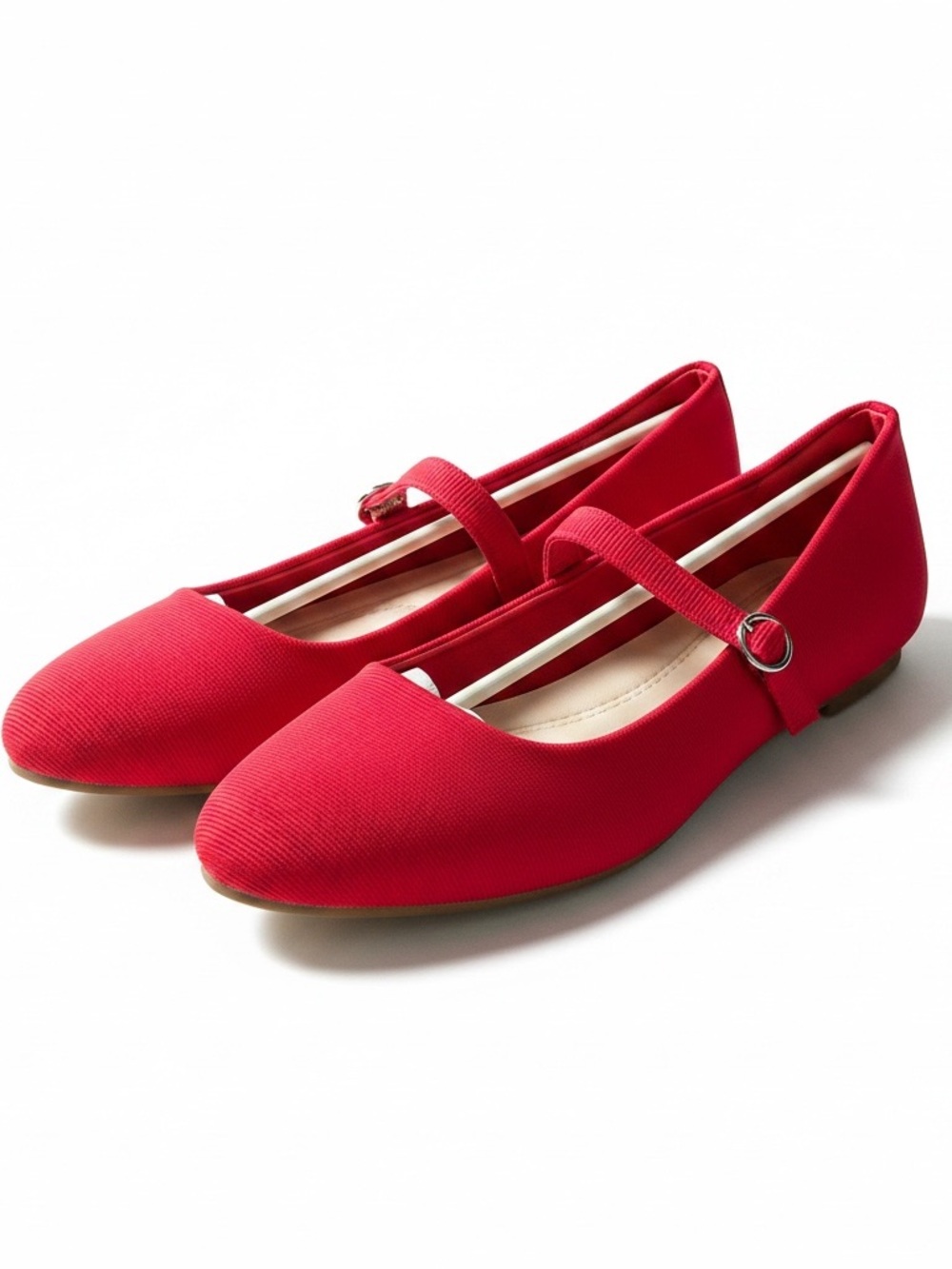 Obatom Classic Red Maryjane Fabric Flats